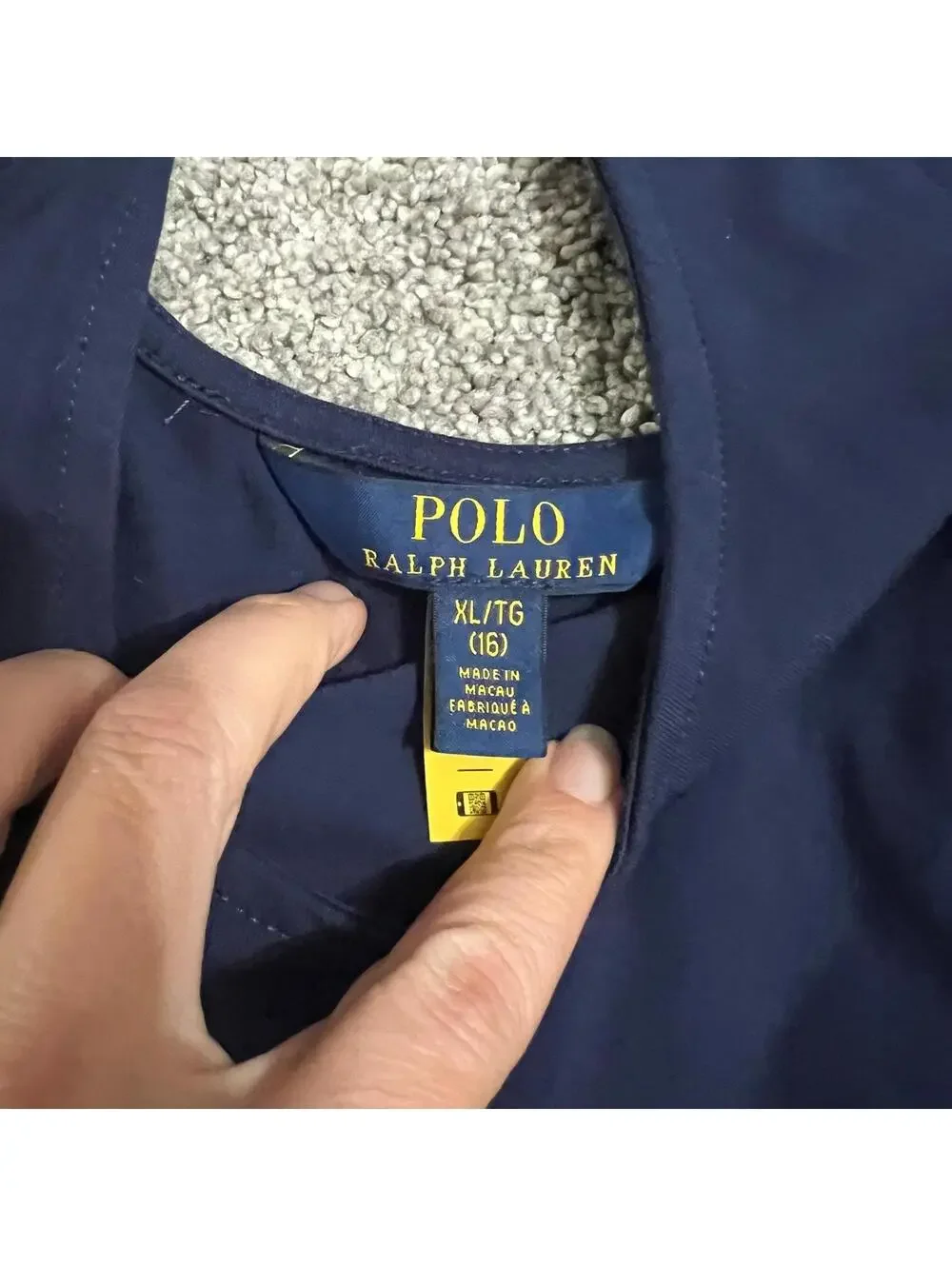 Polo Ralph Lauren Girl's Youth Navy Ruffles Dress size XL